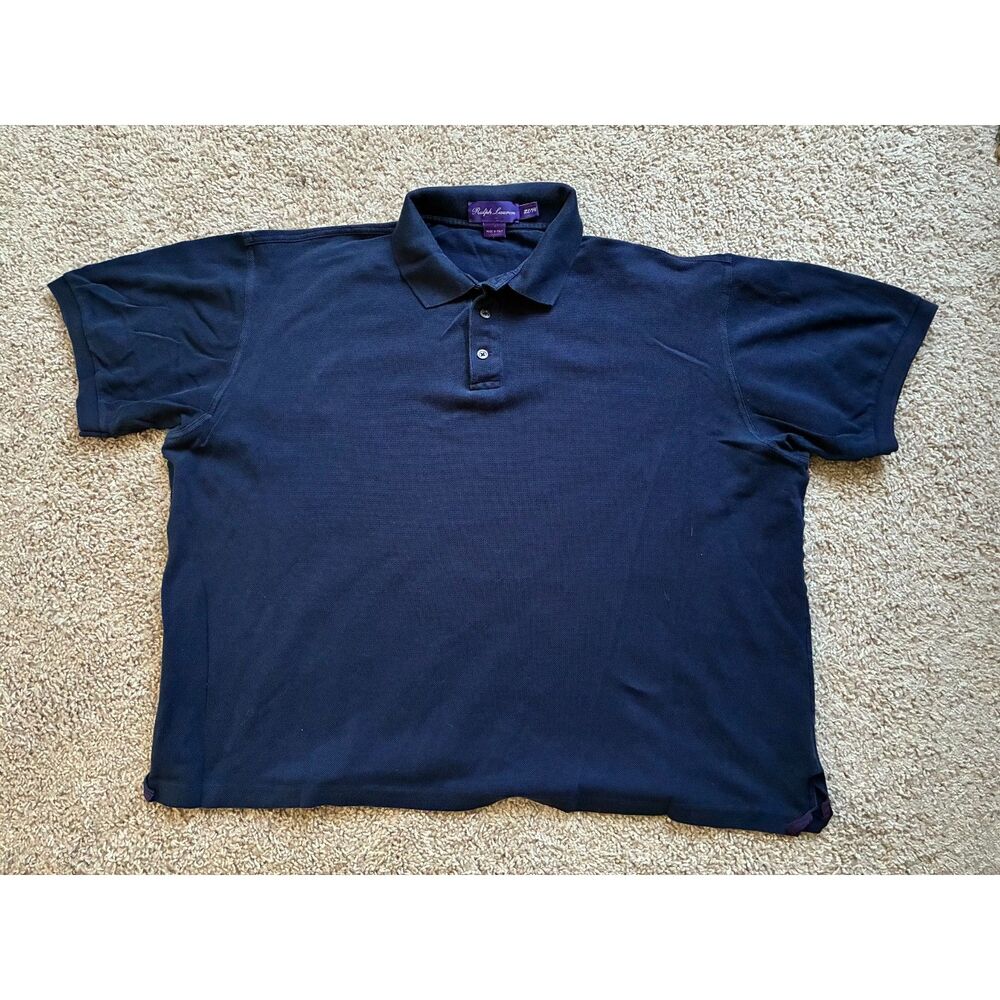 Ralph Lauren Purple Label Piqué Polo Shirt Made in Italy-XL Boxy Fit-$395 retail